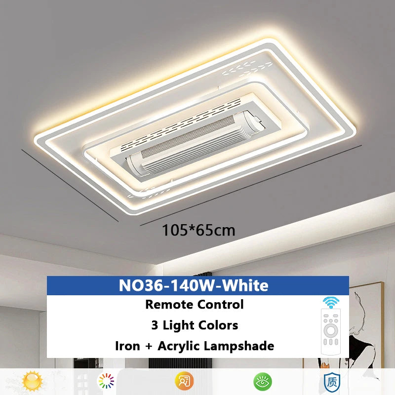 Ventilatore da soffitto senza pale con luce LED e telecomando – dettaglio 8