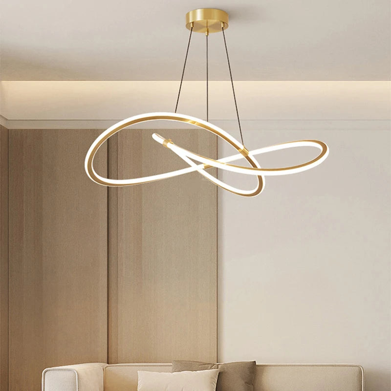 Lampadario moderno a LED per soggiorno, sala da pranzo, camera da letto, cucina, illuminazione domestica – foto 5