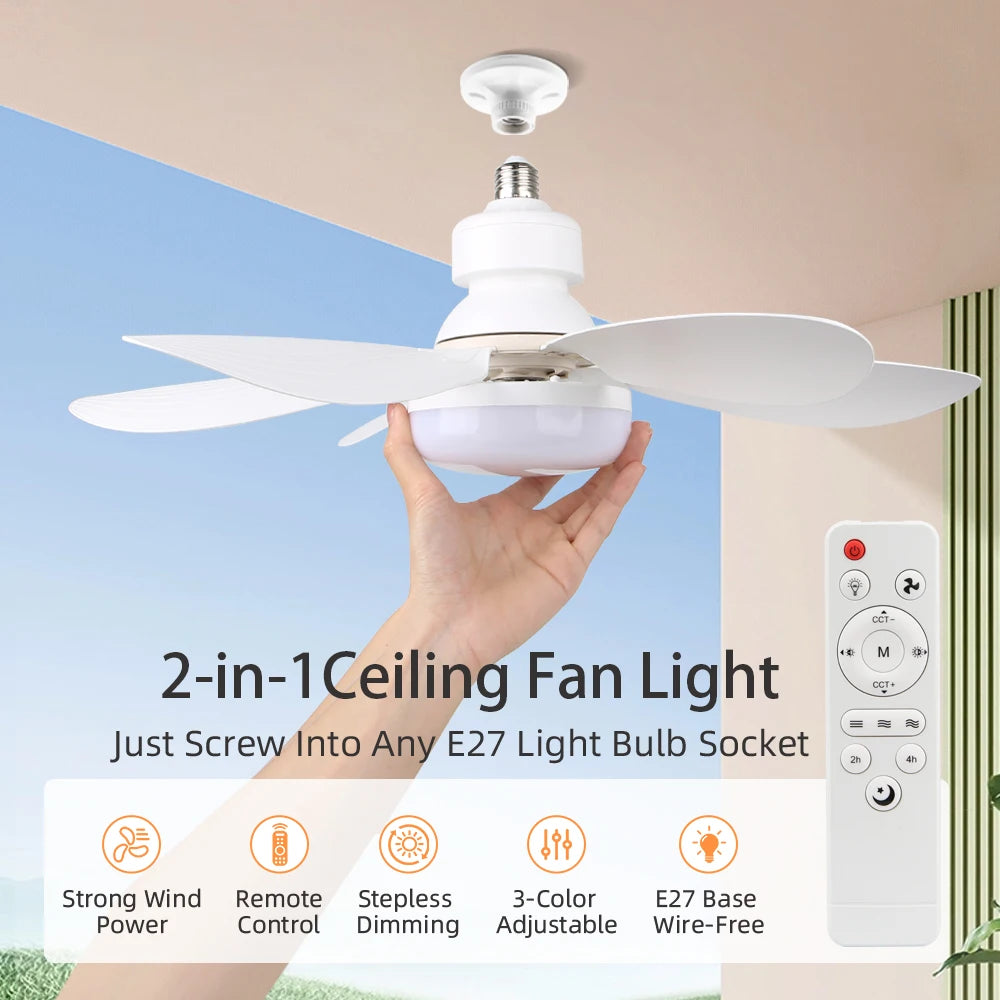 Lampada da soffitto a LED E27 con telecomando Lampada a sospensione dimmerabile per soggiorno Studio Lampade