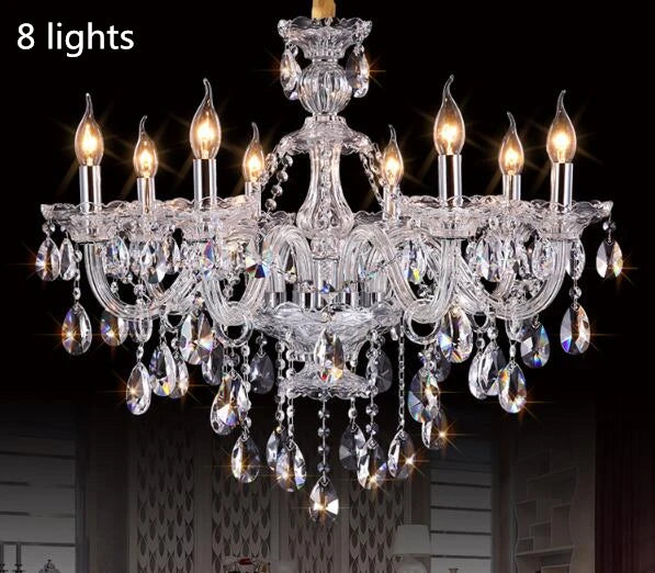 Lampadario in cristallo trasparente, da 6 a 15 luci – dettaglio 2