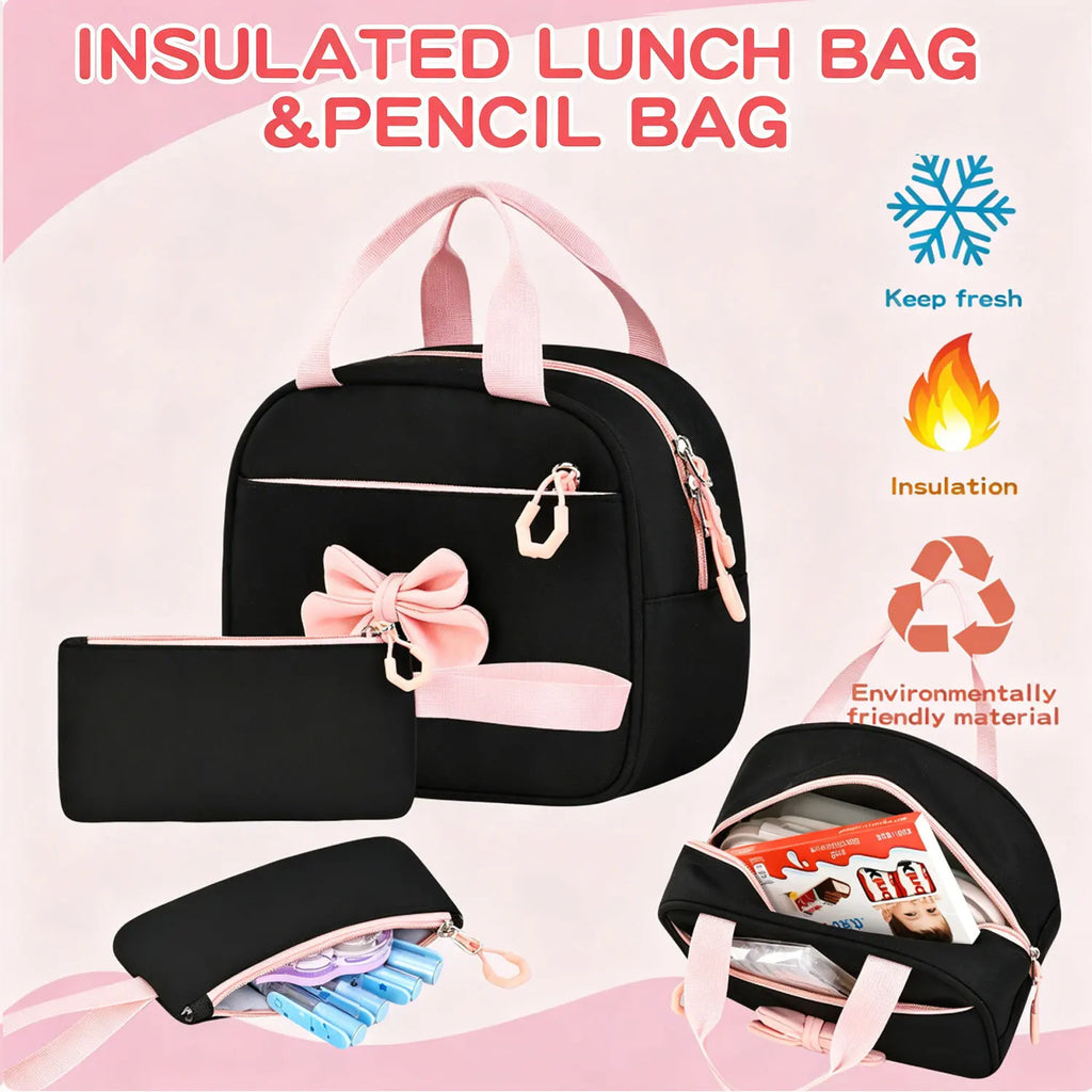 Set zaino scuola per bambine con scomparto per il portatile – foto 4