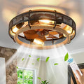 Ventilatore da soffitto 50 cm in ferro battuto con luce – dettaglio 6