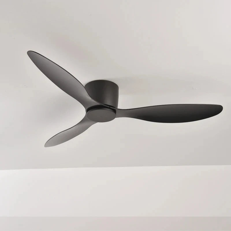 Ventilatore da soffitto moderno senza luci, motore DC, per soffitti bassi, con telecomando, ventilatore – foto 10