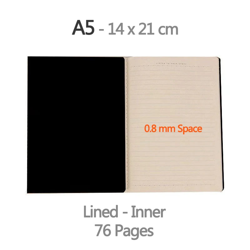 Quaderno vintage A5 da 38 fogli, liscio, a righe o a quadretti – foto 9