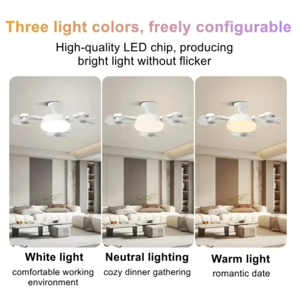 Ventilatore da soffitto orientabile a 3 o 4 teste con luce – dettaglio 1