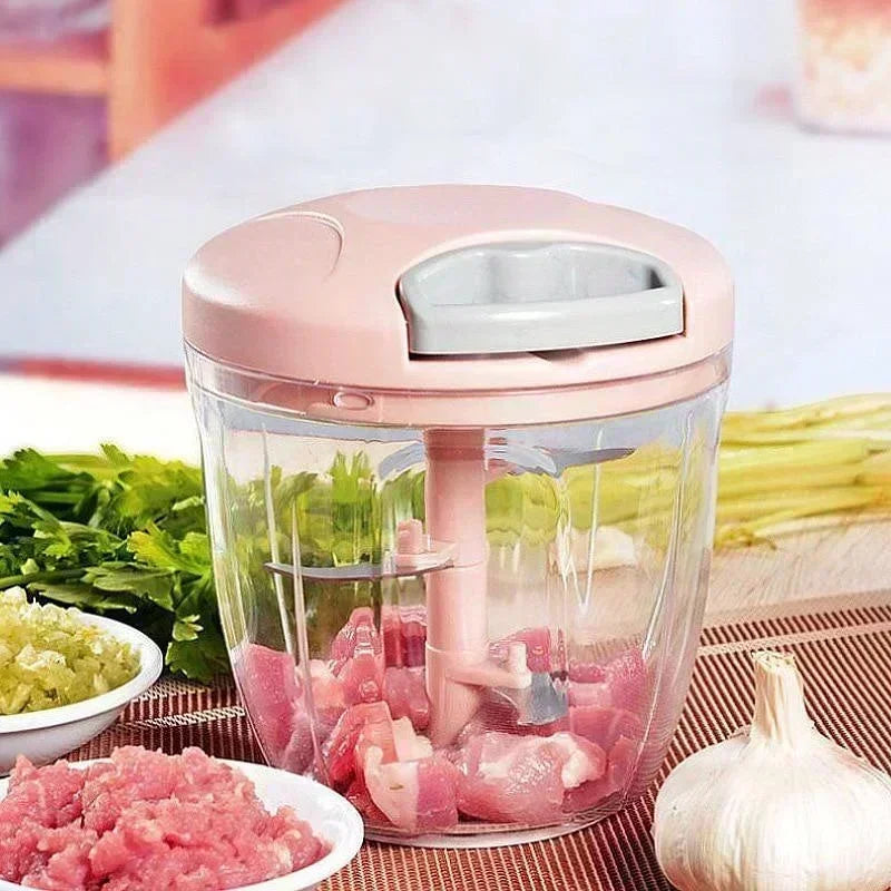 Tritatutto manuale da cucina con pressa aglio, 500 o 900 ml – dettaglio 2
