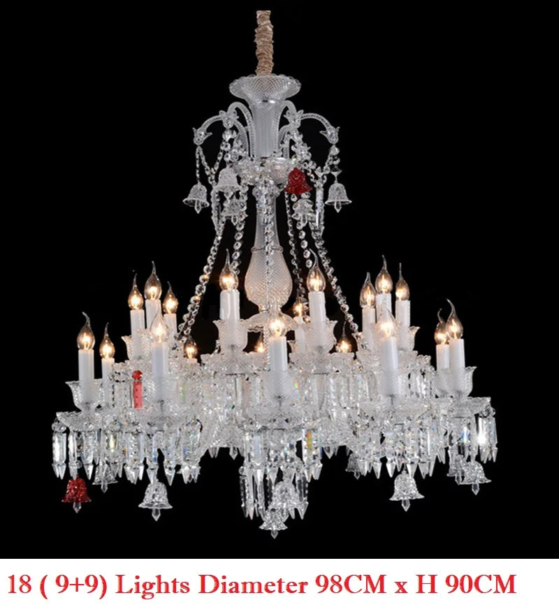 Lampadario grande in cristallo a LED, da 6 a 12 luci – dettaglio 7