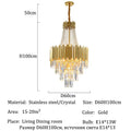 Lampadario di cristallo a colonna, D60 x H100 cm – dettaglio 6