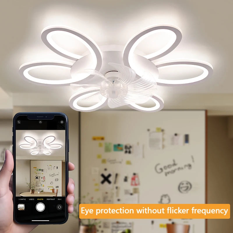 Ventilatore da soffitto con luce, 6 velocità e app – dettaglio 4