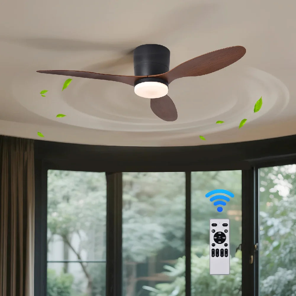 Ventilatore da soffitto 3 pale con luce 3 colori e timer – dettaglio 1