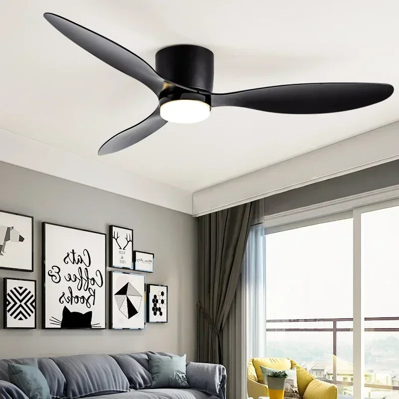 Luci moderne per ventilatori da soffitto a LED, luci decorative da pavimento basso con telecomando – foto 3