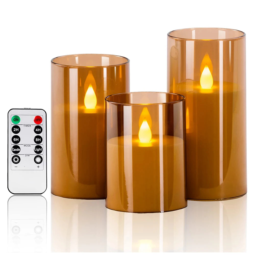 Set di candele LED in acrilico con telecomando e timer – dettaglio 9