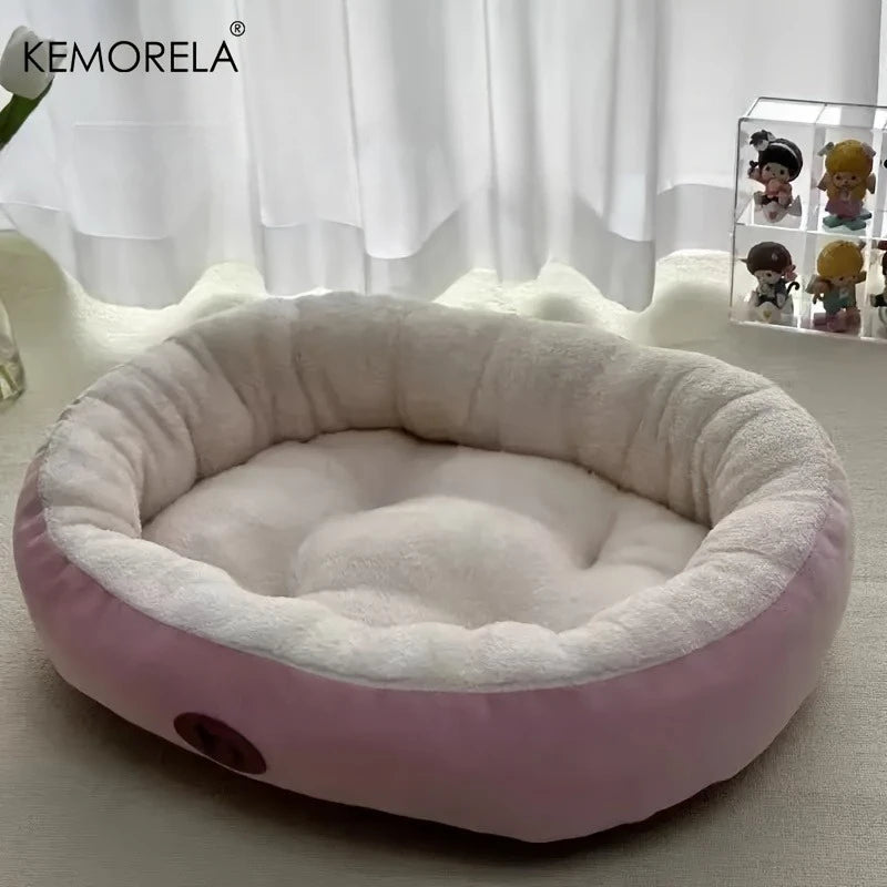 Letto ovale imbottito in peluche per gatti e cani piccoli – dettaglio 8