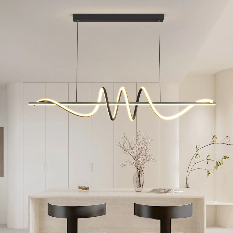 Lampada a sospensione lineare 100 o 120 cm per tavolo da pranzo