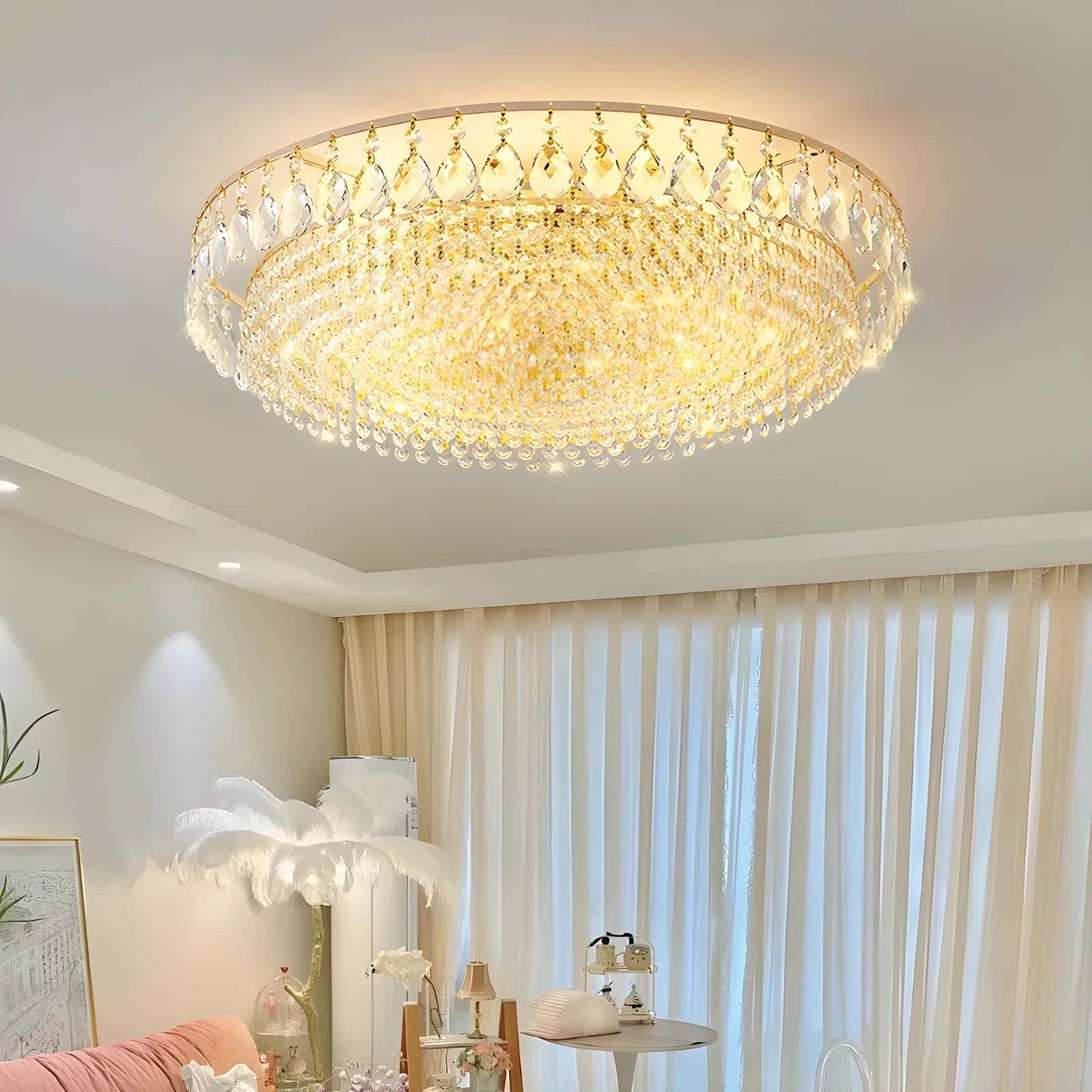 Lampadario di cristallo Illuminazione Plafoniera da incasso Apparecchio moderno Camera da letto Corridoio Bar