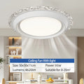 Ventilatore da Soffitto con Lampada Dimmerabile, Telecomando, 6 Velocità, Ventilatore Intelligente 220V Senza – foto 7