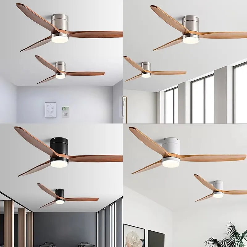 Ventilatore da Soffitto a Basso Profilo 42/52/60 Pollici con Luce LED 3 Colori Dimmerabile 20W Telecomando – foto 6