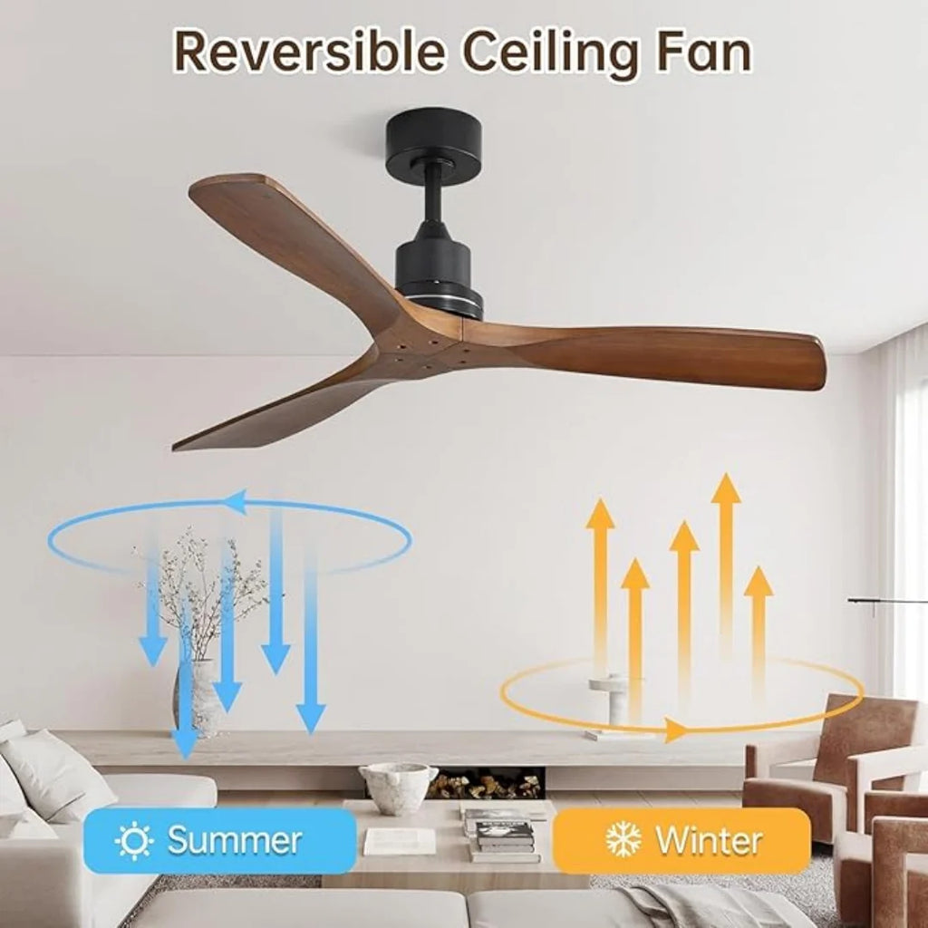 Ventilatore da soffitto 132 cm senza luce, motore DC – dettaglio 1