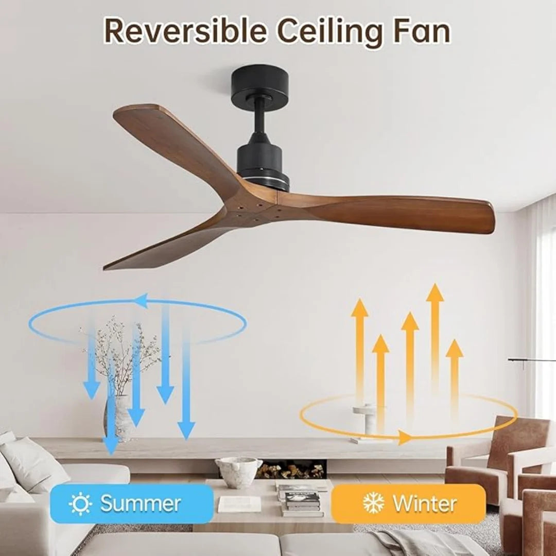 Ventilatore da soffitto 132 cm senza luce, motore DC – dettaglio 1