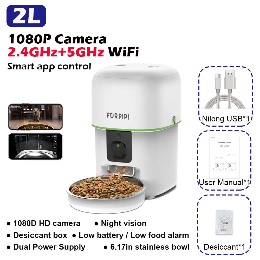 Distributore automatico di crocchette con telecamera HD e WiFi – dettaglio 9