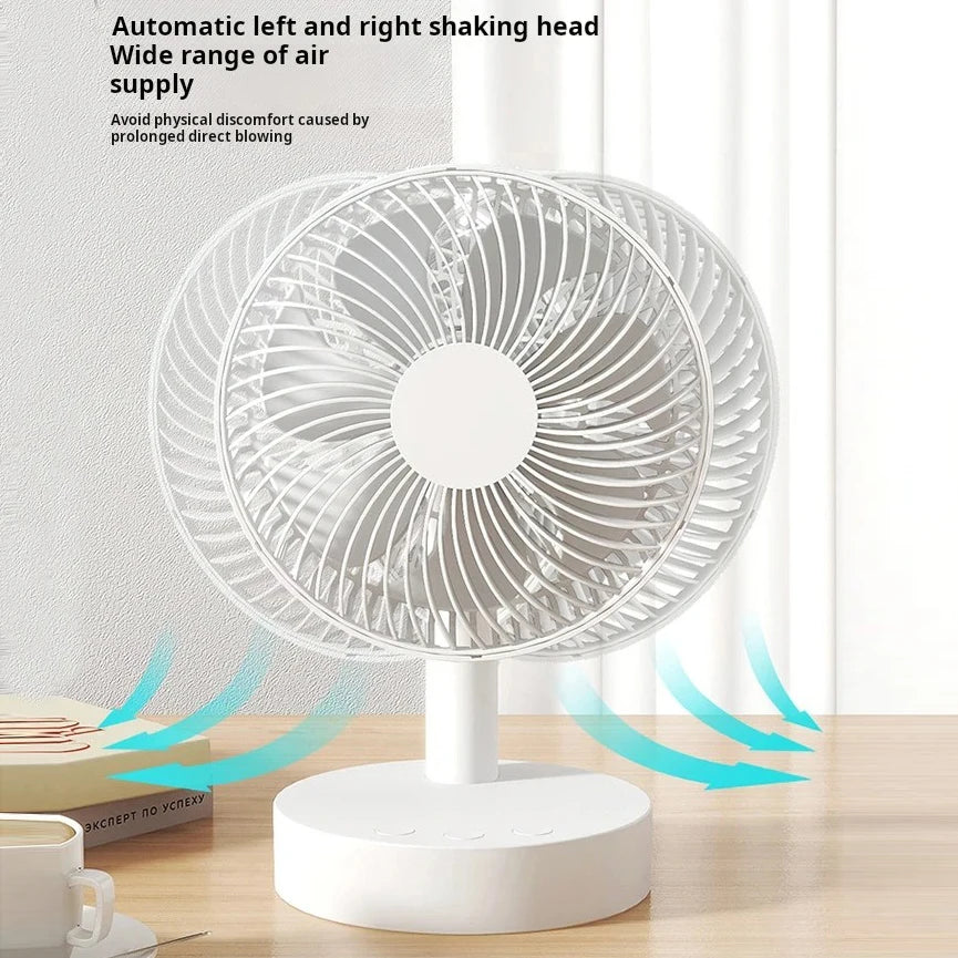 Ventilatore da tavolo ricaricabile con timer, 4 velocità – dettaglio 2