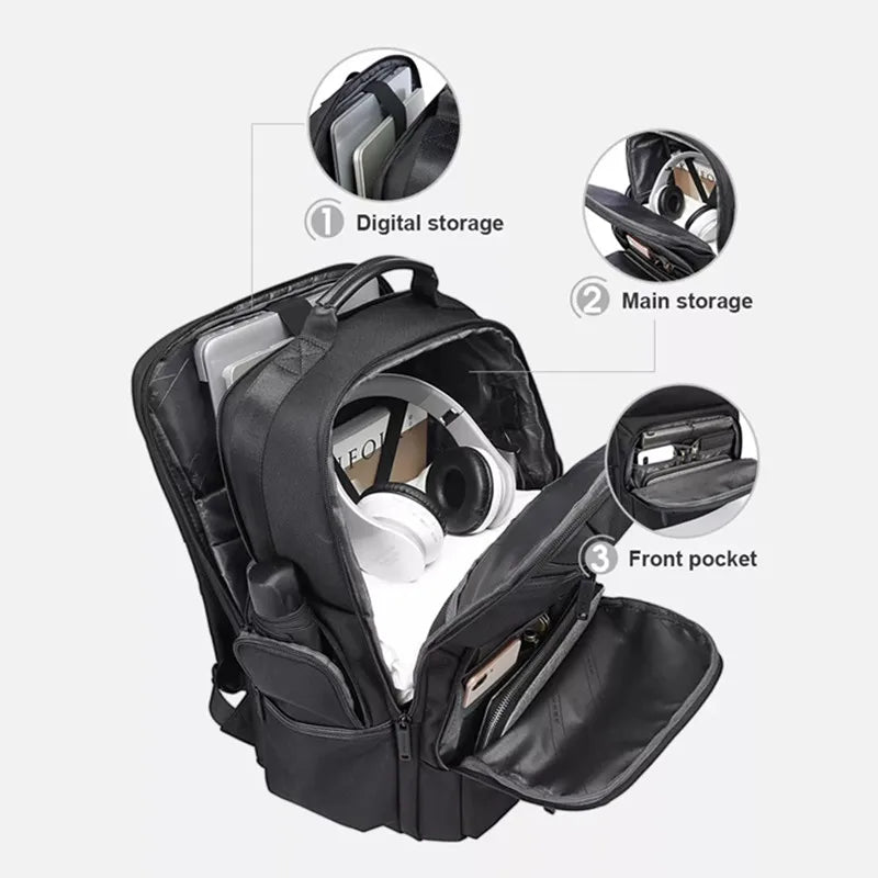 Zaino per laptop antifurto con porta USB, impermeabile – foto 5
