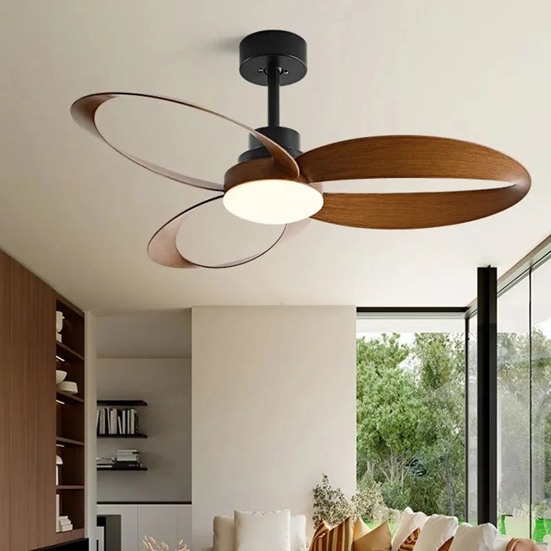 Ventilatore da soffitto 2026 da 42/52 pollici con lampada, stile industriale vintage in legno, per – foto 4
