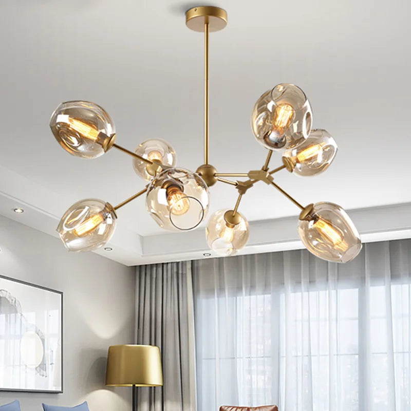 Lampadario con sfere in vetro colorato, da 1 a 12 luci – dettaglio 2
