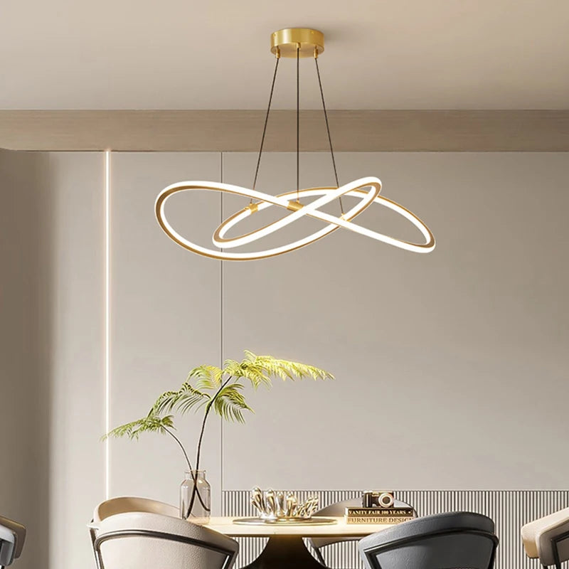 Lampadario moderno a LED per soggiorno, sala da pranzo, camera da letto, cucina, illuminazione domestica – foto 3