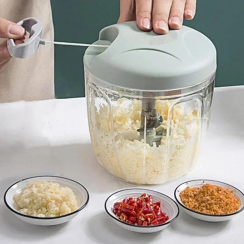 Tritatutto manuale da cucina con pressa aglio, 500 o 900 ml – dettaglio 5