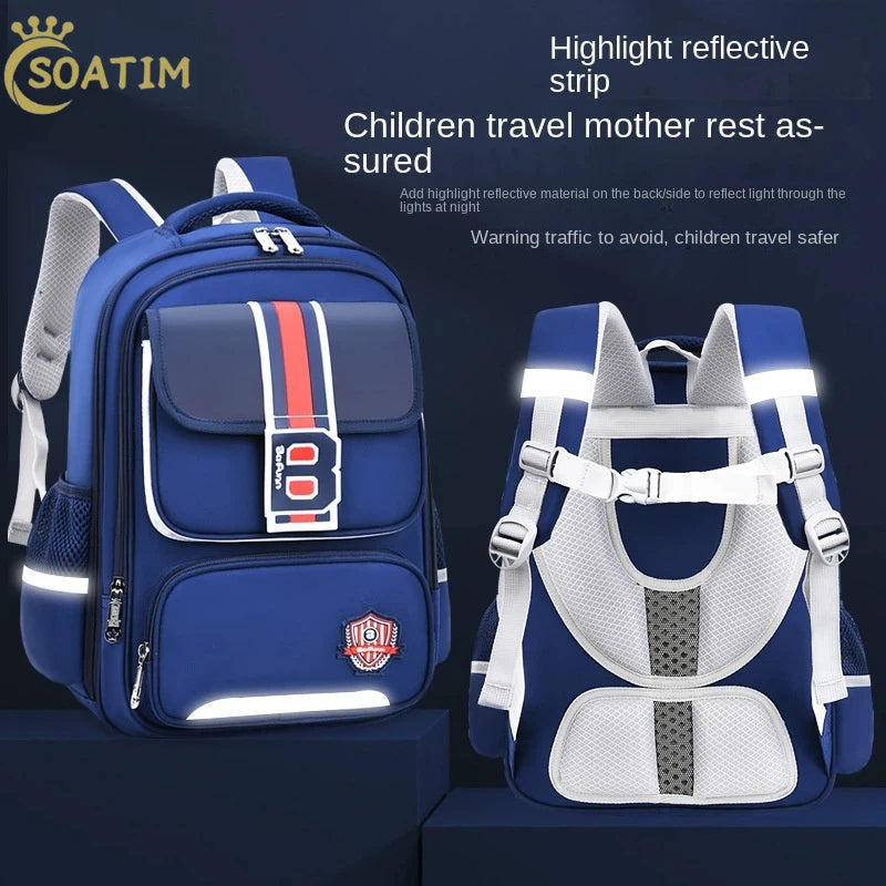 Zaino scolastico con bande riflettenti, 42 cm, impermeabile – foto 2