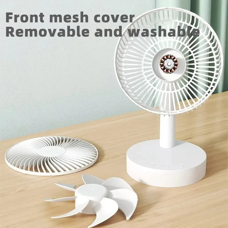 Ventilatore da tavolo ricaricabile con timer, 4 velocità – dettaglio 1