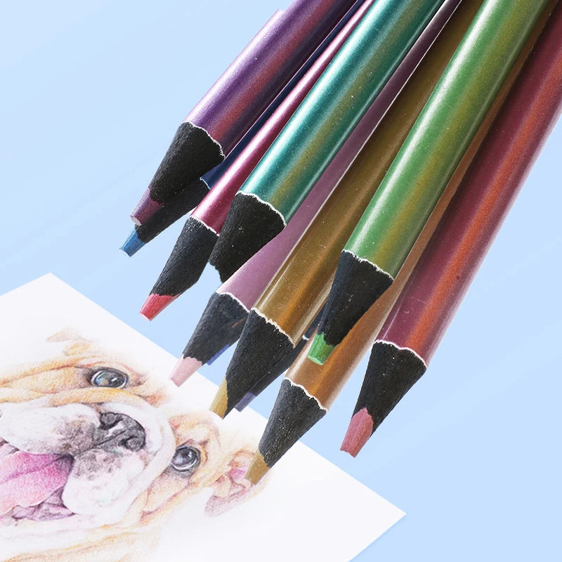 Matite colorate metallizzate, set da 12, mina morbida 2B – dettaglio 2