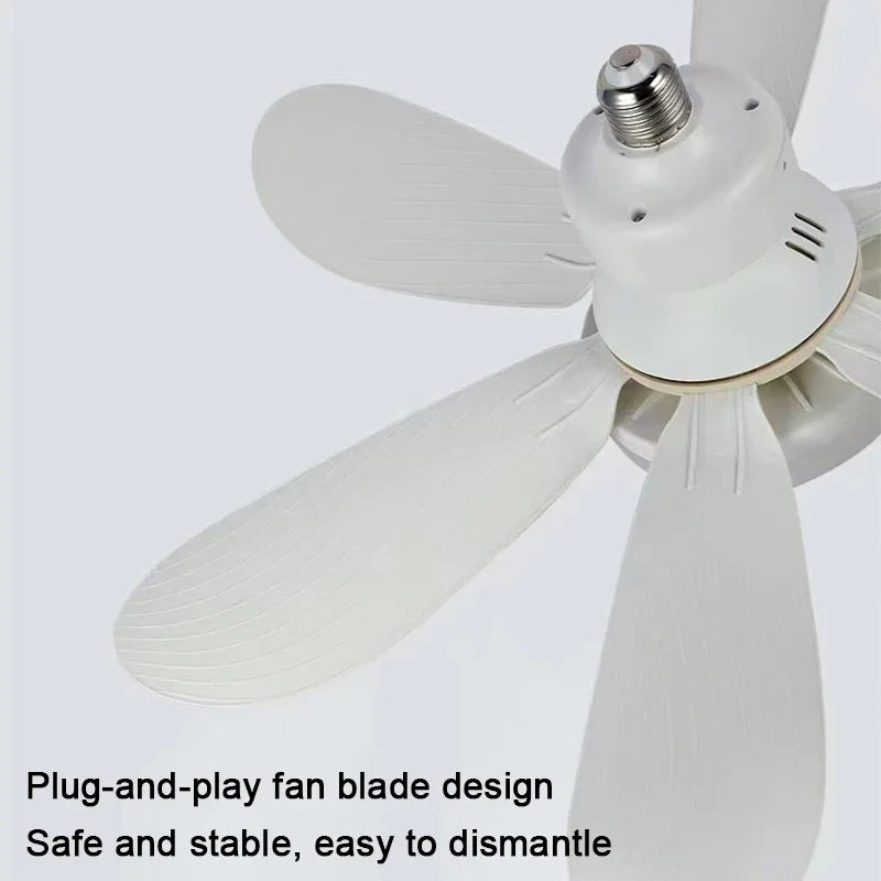 Ventilatore da soffitto con luce E27, bianco o multicolore – dettaglio 4
