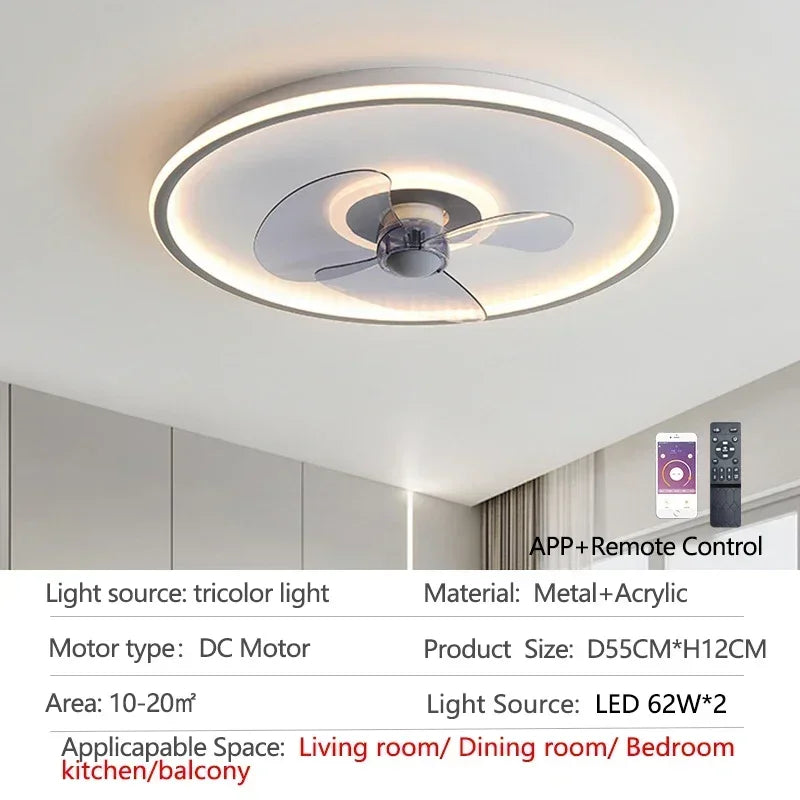 2025 110-220V Ventilatori da soffitto con luci Telecomando per la casa Camera da letto Lampada da soffitto – foto 7