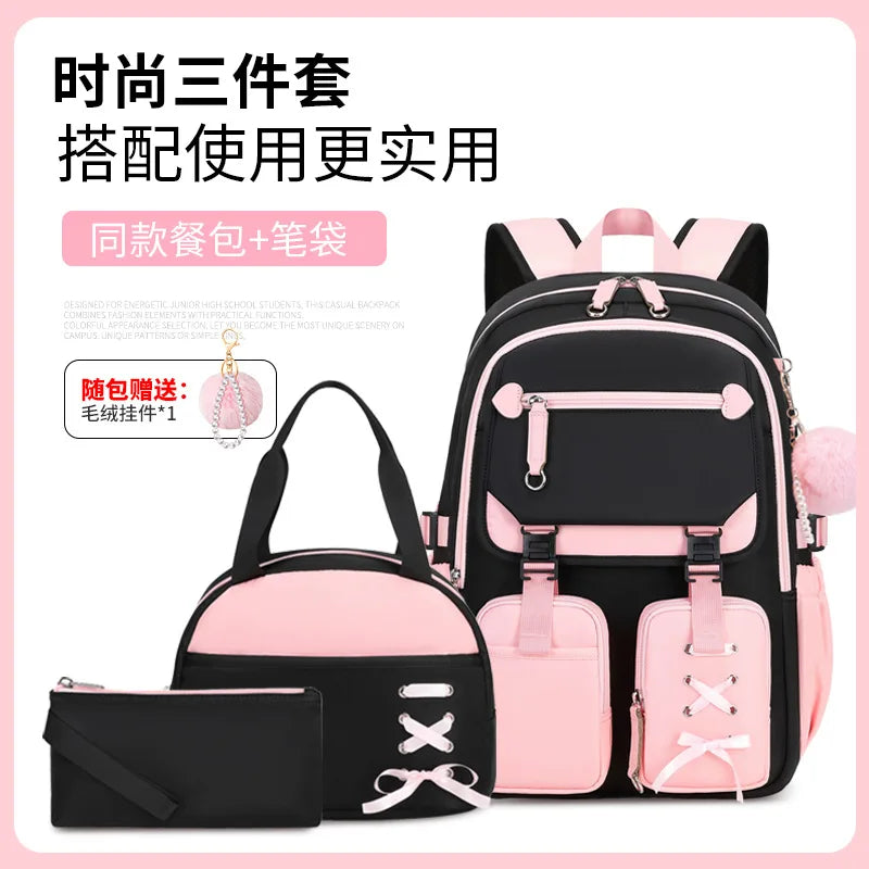 Zaino scolastico per ragazze con scomparto porta laptop, 45 cm – foto 3