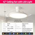 Ventilatore da soffitto silenzioso con pale retrattili e luce – dettaglio 6