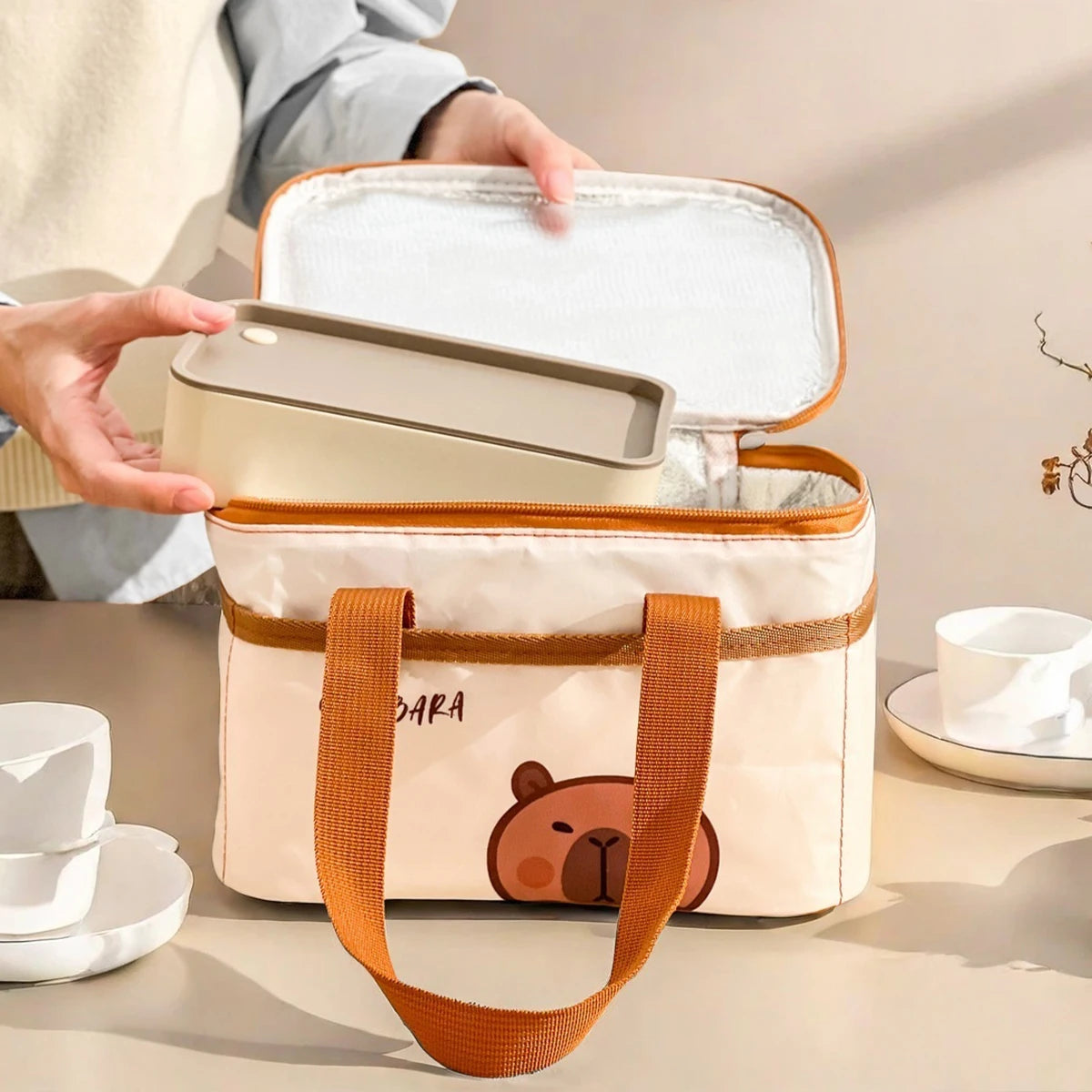Borsa Termica per il Pranzo Capybara Impermeabile