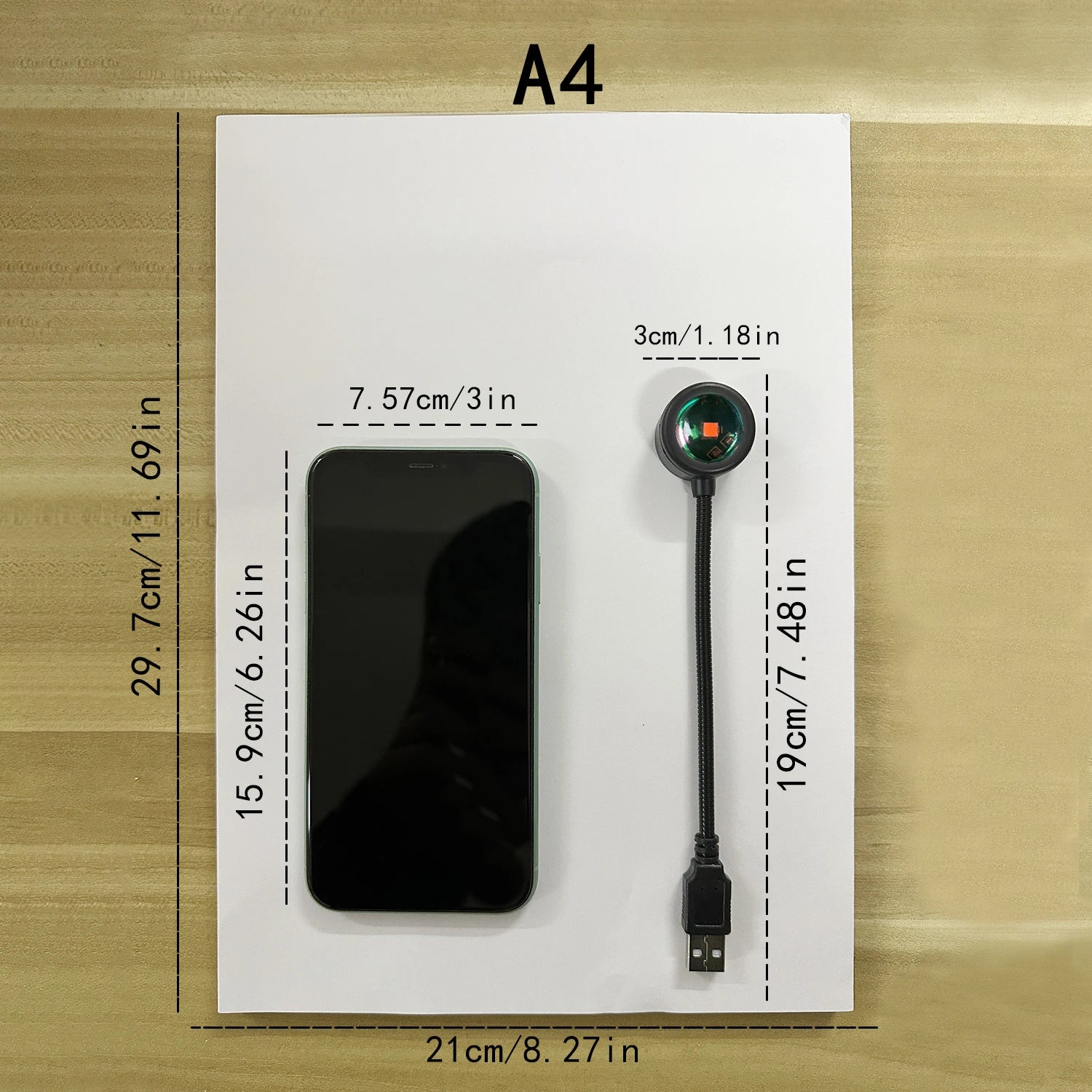 Lampada per proiezione al tramonto, lampada d'atmosfera USB per la decorazione della casa, ruotabile multi-angolo, adatta per soggiorno e camera da letto di casa