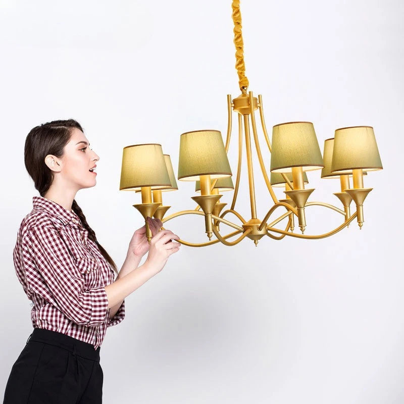 Lampadario vintage in metallo, da 3 a 10 luci – dettaglio 3