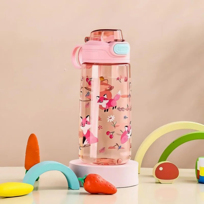 Borraccia per Bambini con Cannuccia e Blocco, 550 ml – foto 9