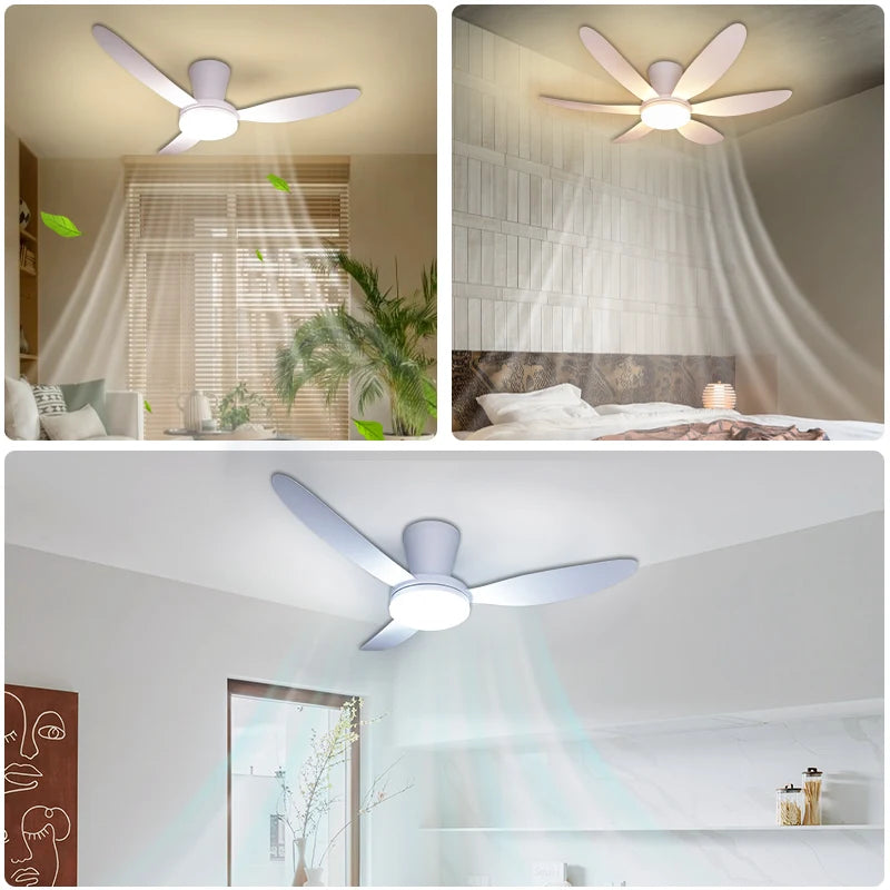 Ventilatore da soffitto a 3 o 6 pale con luce LED e timer – dettaglio 5