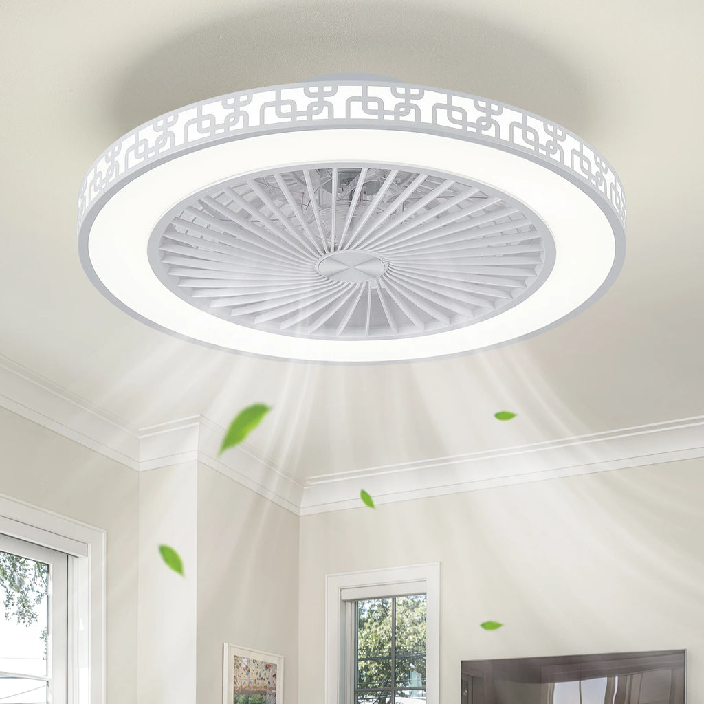Ventilatore da soffitto con luce LED dimmerabile, 6 velocità