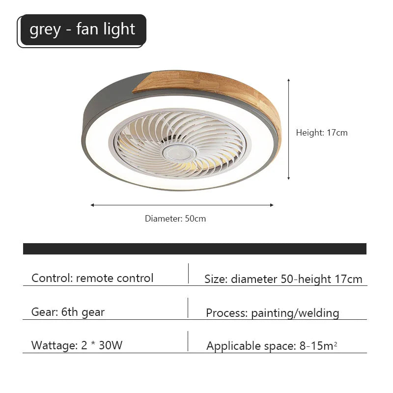Ventilatore da soffitto Ventilatore da soffitto a basso profilo con luce a led con telecomando per camera da – foto 10