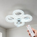 Ventilatore da Soffitto LED 48W con Telecomando, Base E27, Dimmerazione Continua, 3 Velocità e Funzione Timer – foto 7