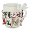 Tazza mug bianca foderata in tessuto Calendario (kit da 10)