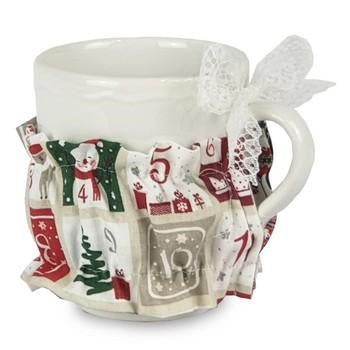 Tazza mug bianca foderata in tessuto Calendario (kit da 10)