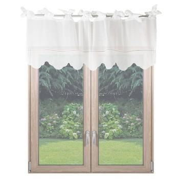 Tenda a mantovana bianca, 140x60 cm (kit da 3)