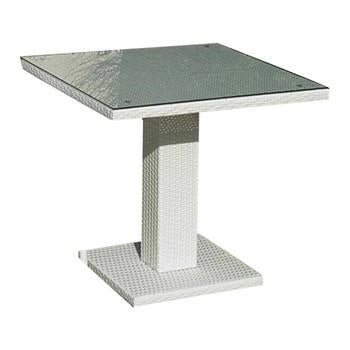 Tav qua.gamba centrale all.&PVC bianco, 80x80x72 cm