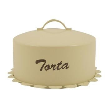 Contenitore per torta in ferro crema